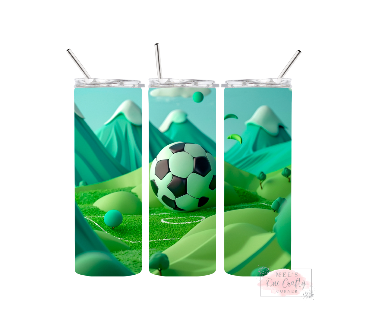 Sublimation Print Tumbler Wrap - Soccer Field