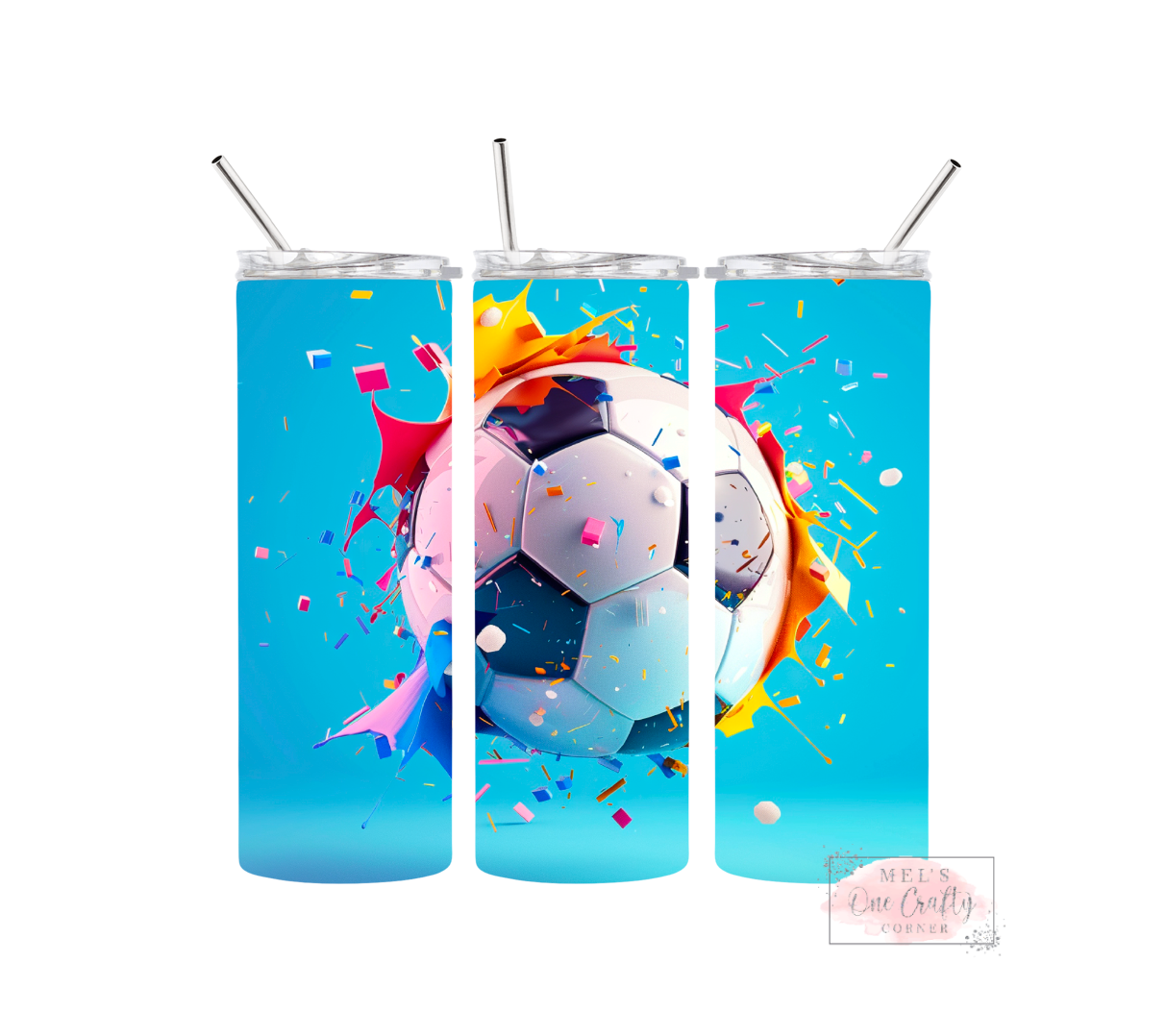 Sublimation Print Tumbler Wrap - Soccer Splash