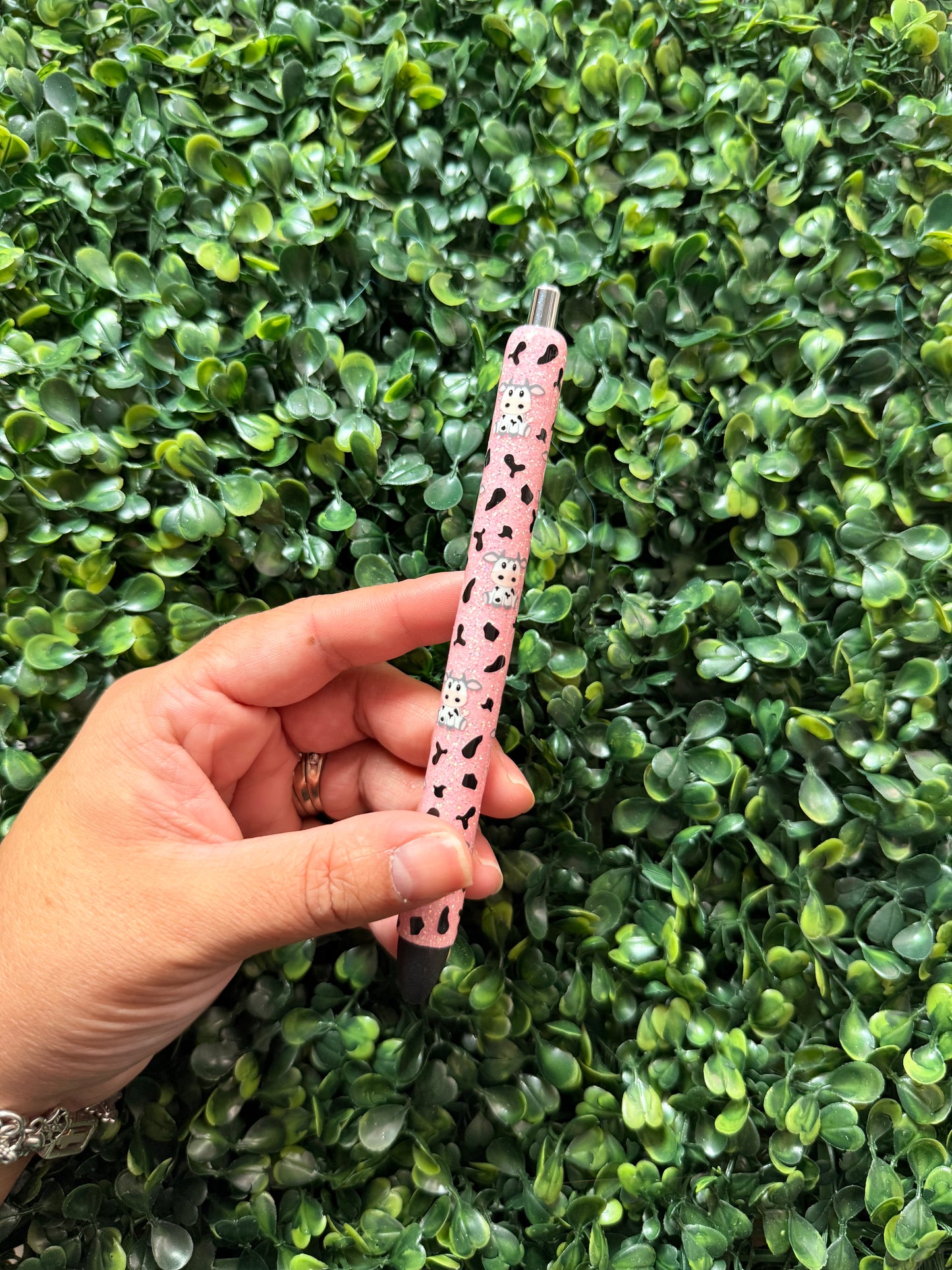 Custom Cow Glitter Pen