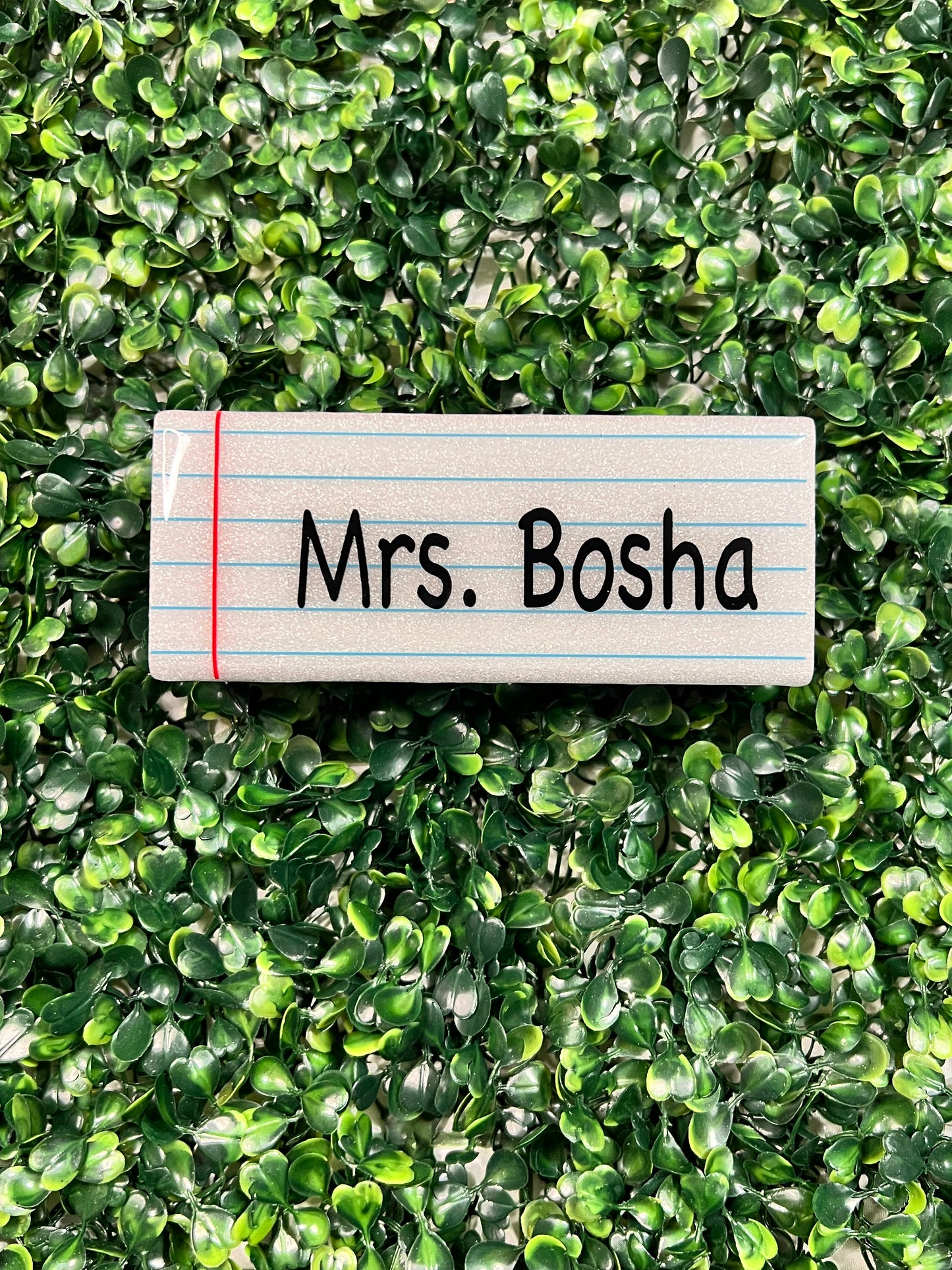 Binder Paper Personalized Glitter Eraser