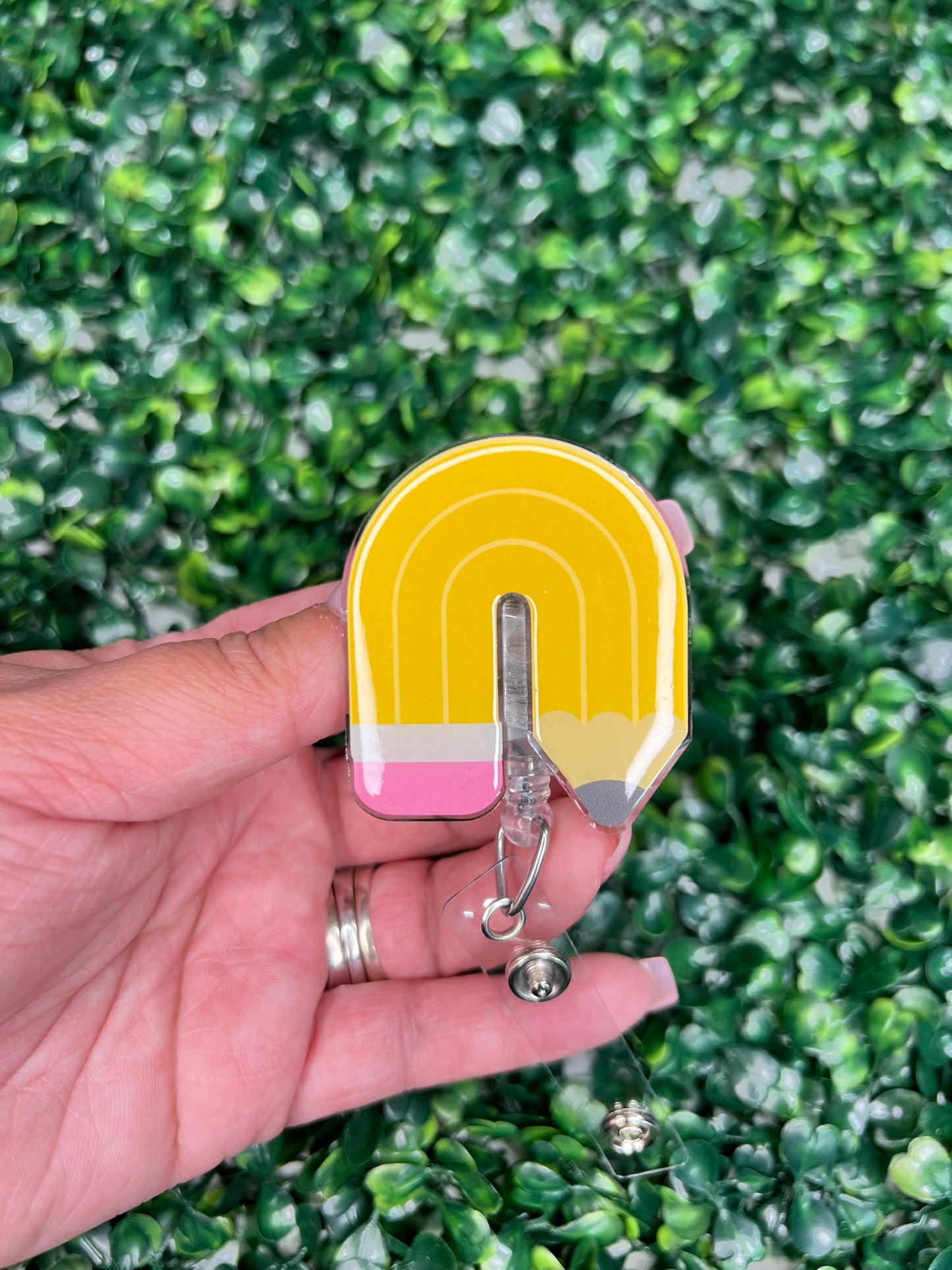 Rainbow Pencil Badge Reel