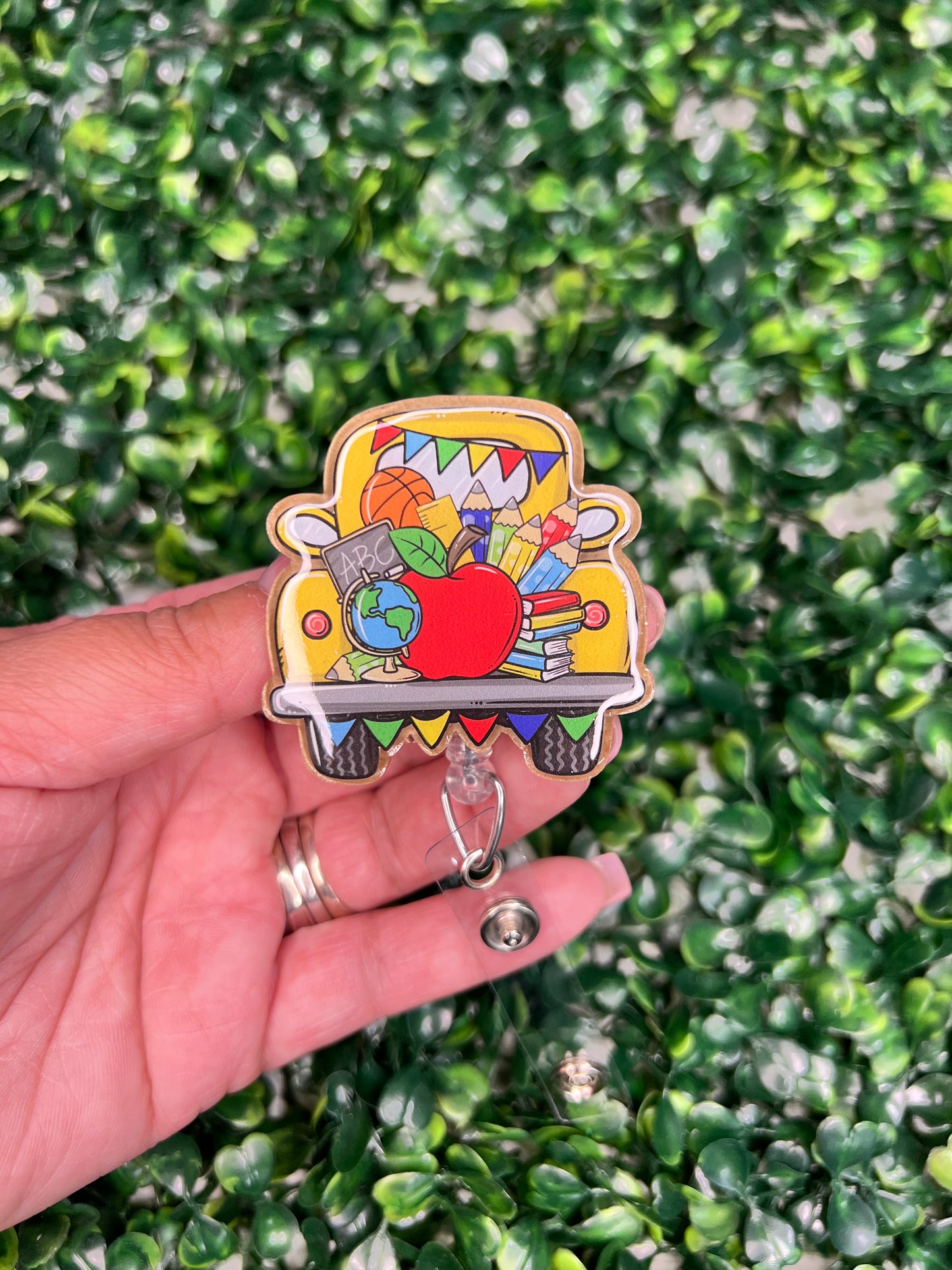 Teacher's Truck Badge Reel