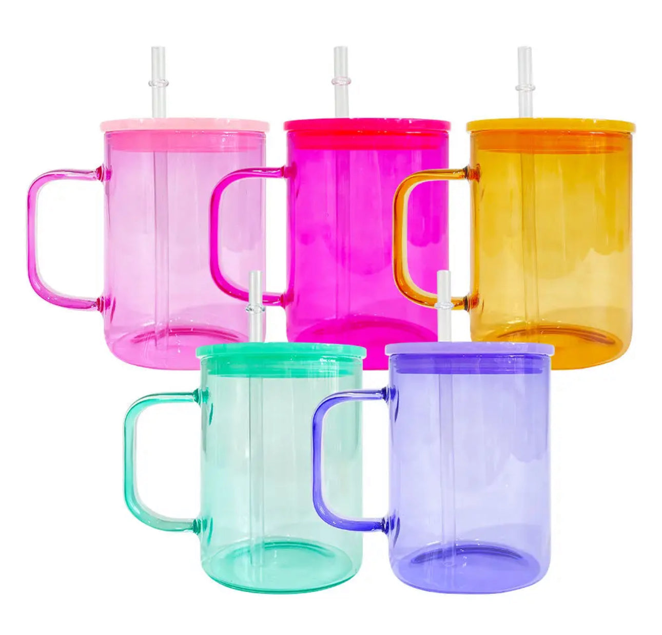 Libbey 17 oz w/handle Glass Cans Bundle - 5 pack WITH WRAPS