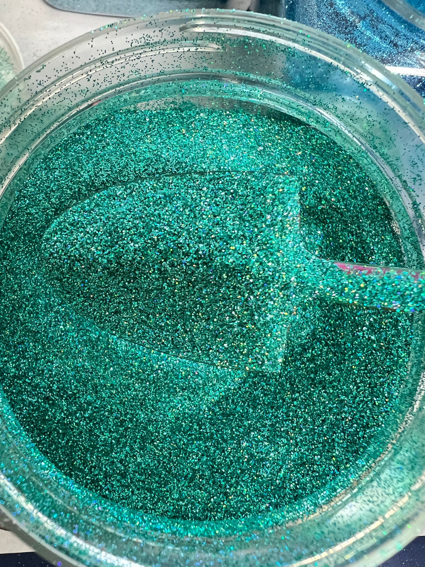 Misty Teal Glitter