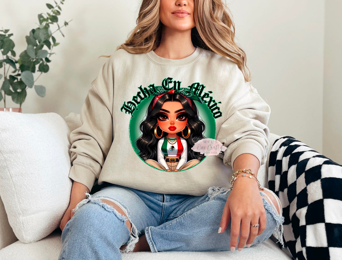 Hecha En Mexico Crew Neck Sweatshirt