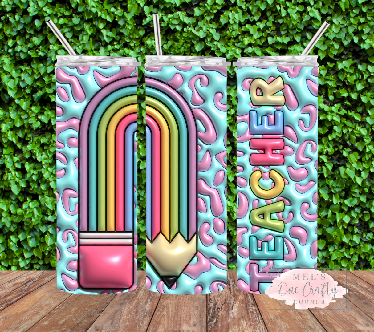 Puff Teacher Pencil Tumbler