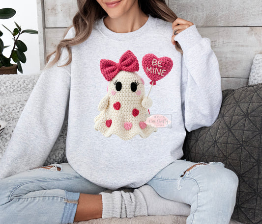 White Ghost Crew Neck Sweater