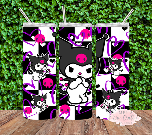 Kuromi Inspired Tumbler