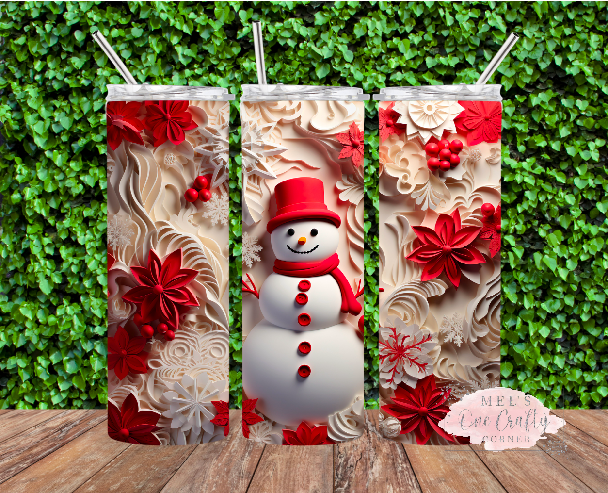 Red Snowman Tumbler