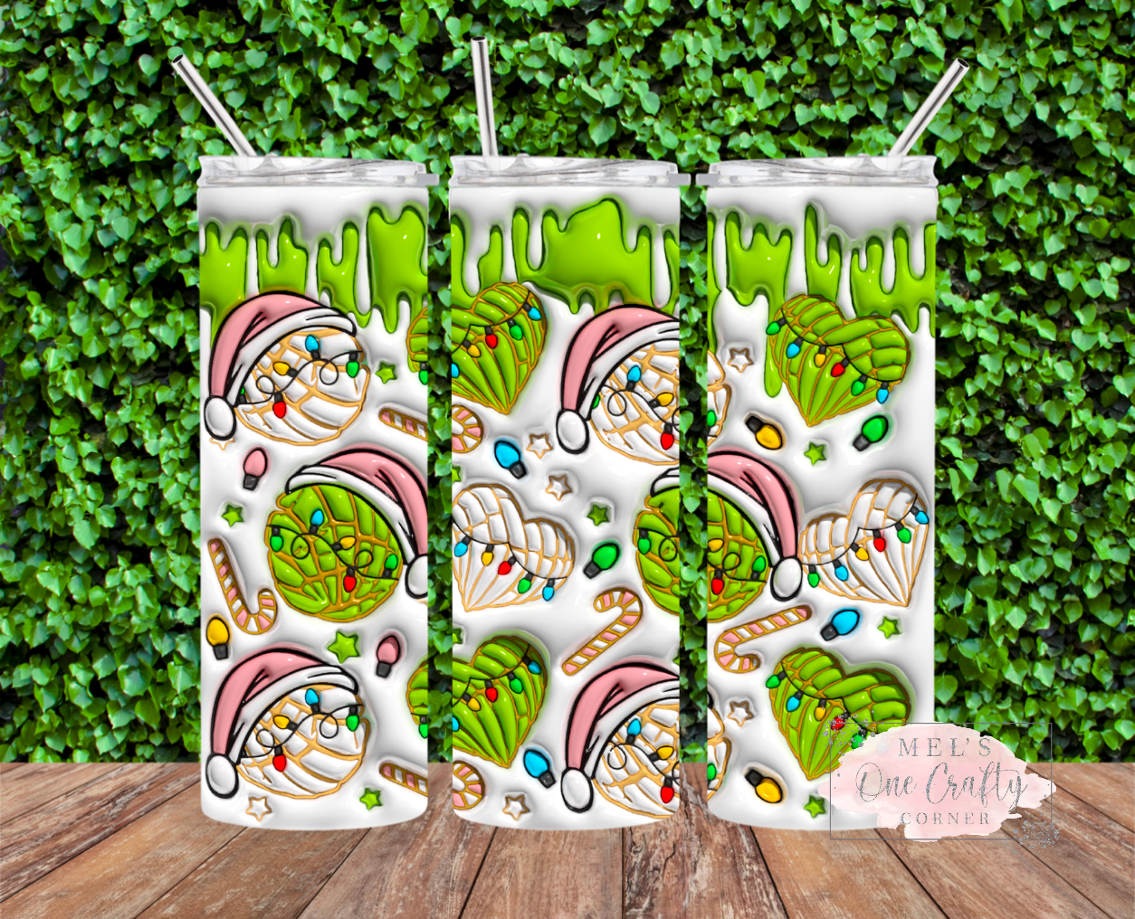 Green Christmas Cafecito Tumbler