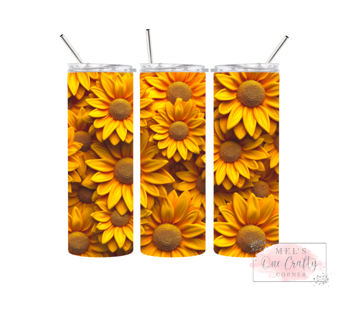 Sublimation Print Tumbler Wrap - Sunflower