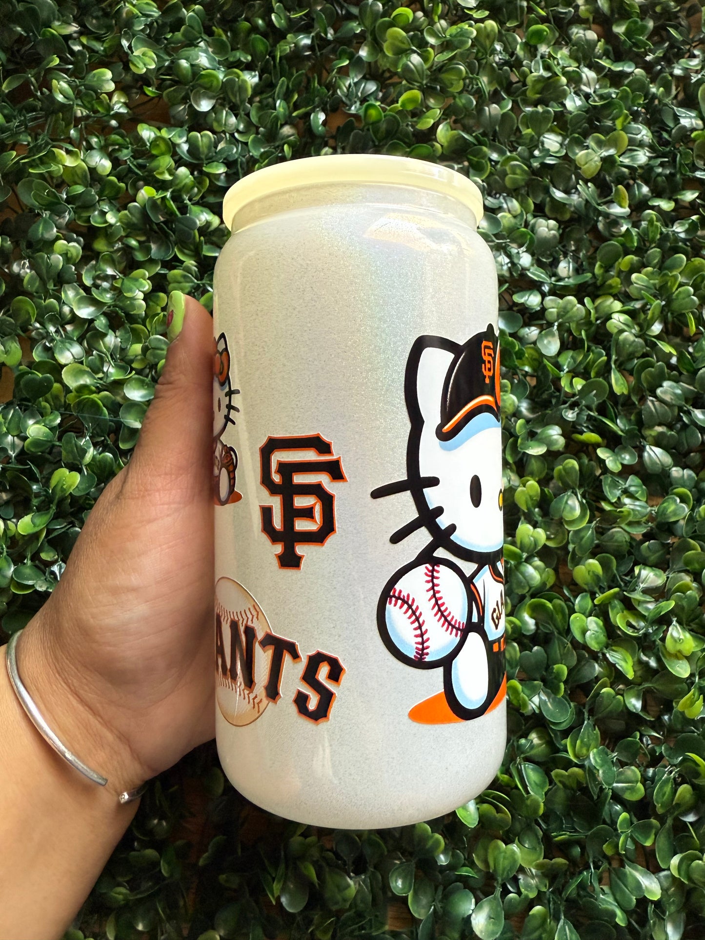 DISCOUNTED Glass Can - White HK SF