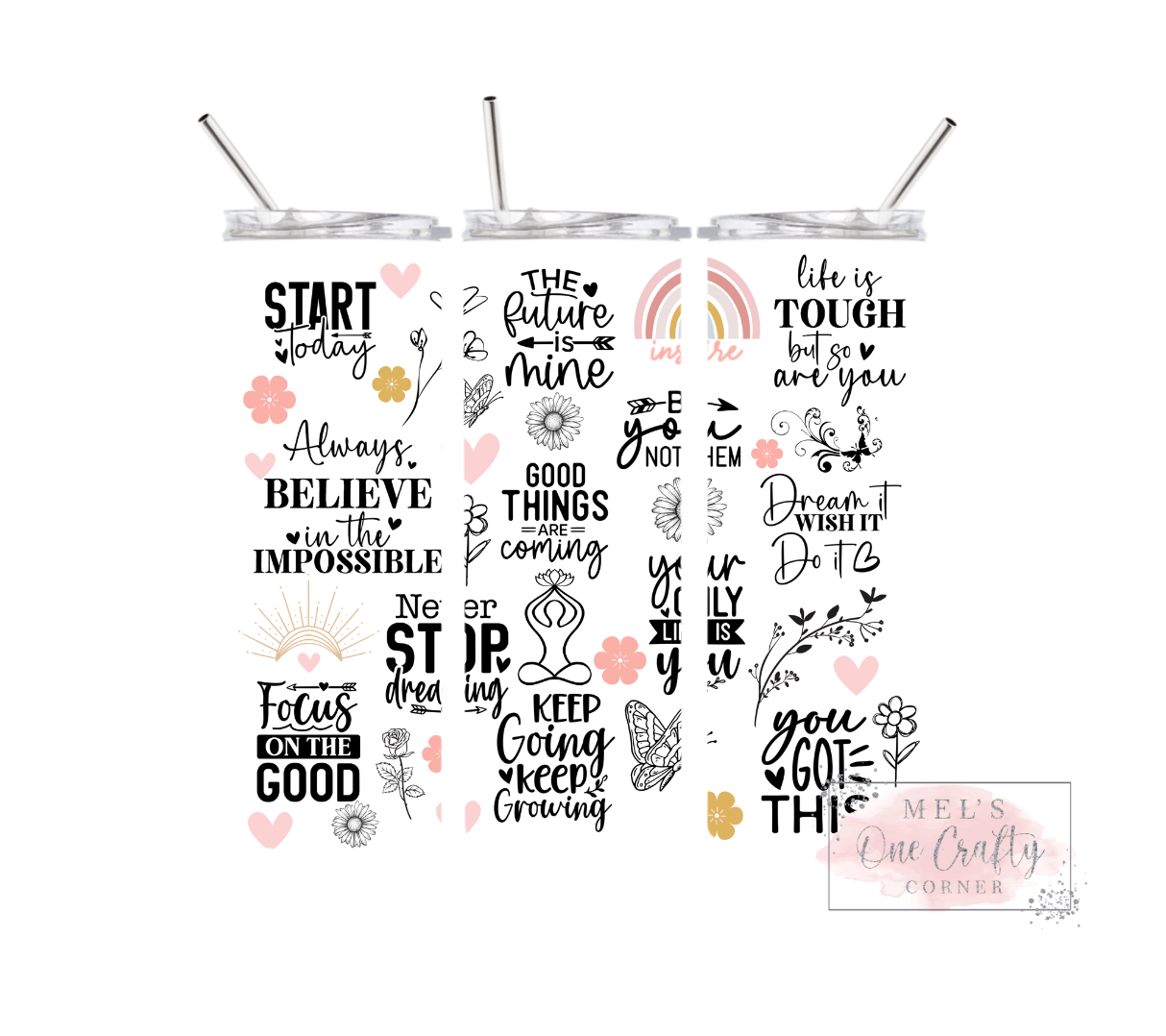 Sublimation Print Tumbler Wrap - Keep Going