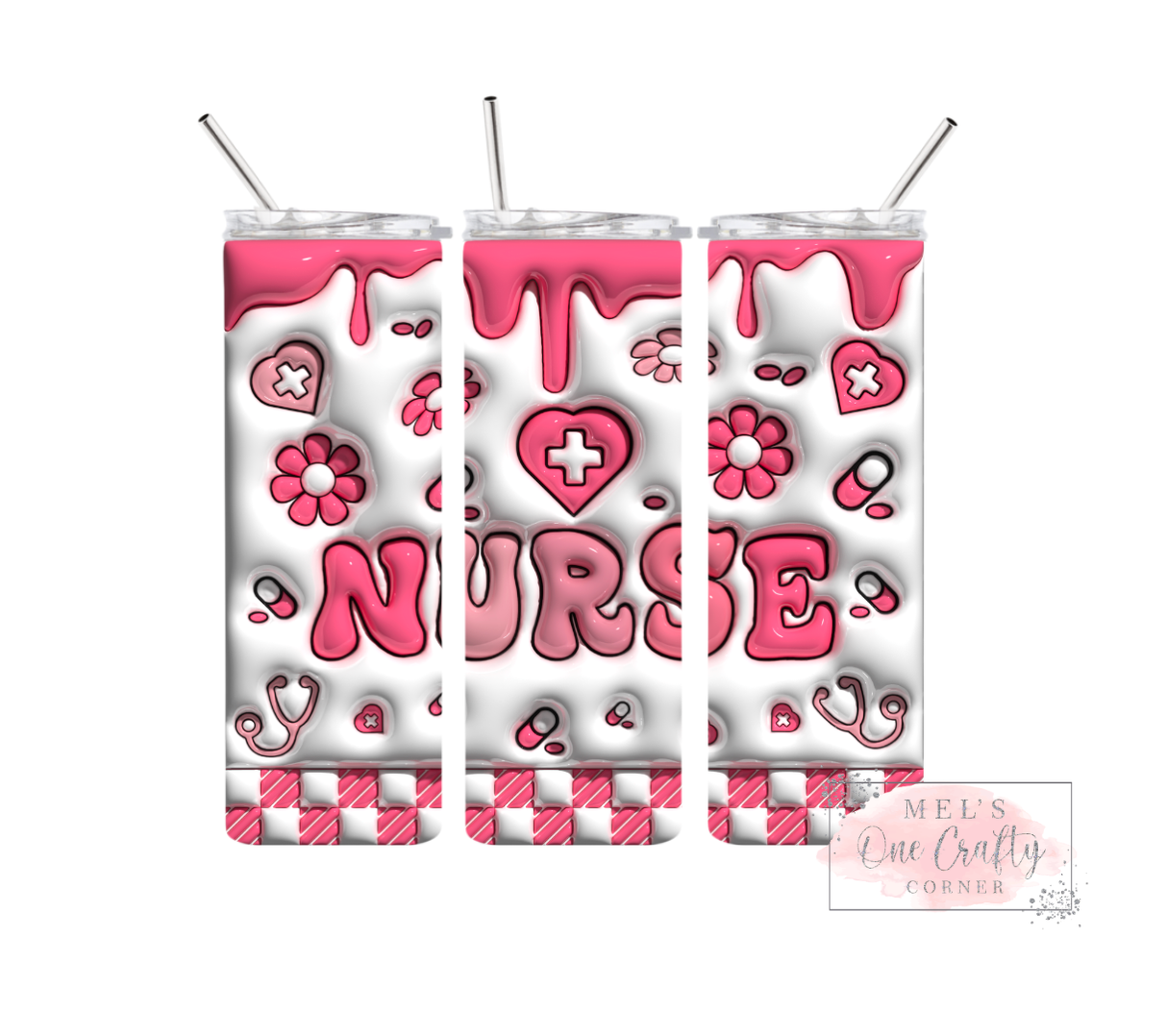 Sublimation Print Tumbler Wrap - Puff Nurse