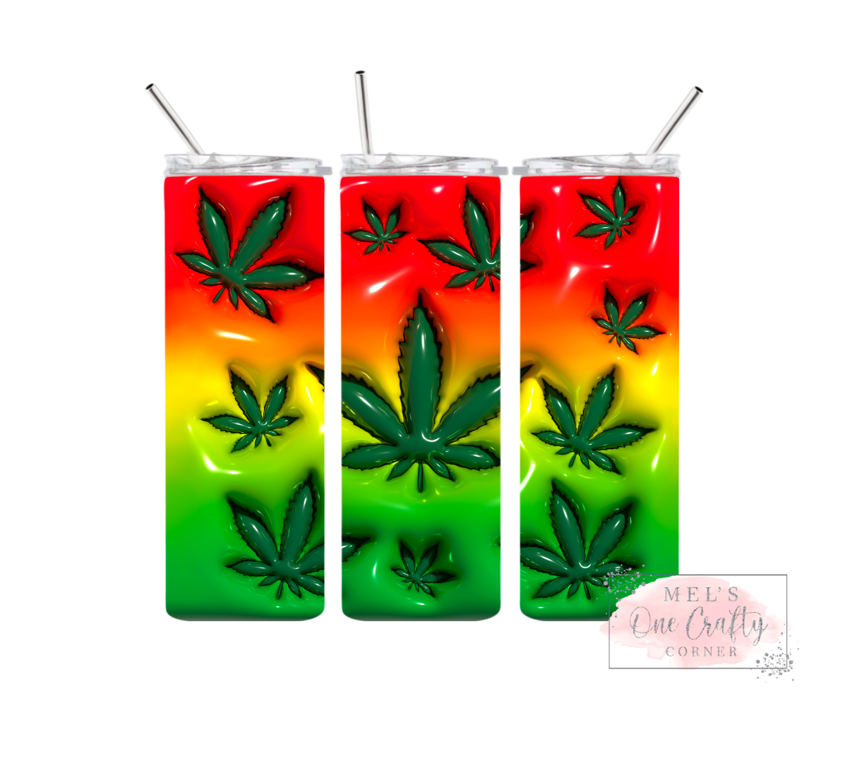 Sublimation Print Tumbler Wrap - Leaf