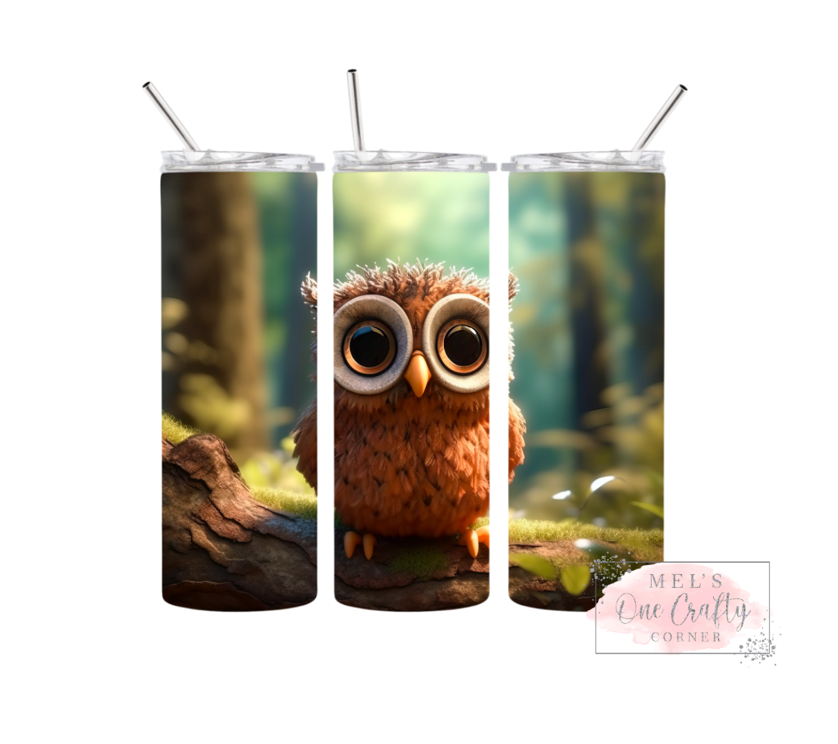 Sublimation Print Tumbler - Baby Owl