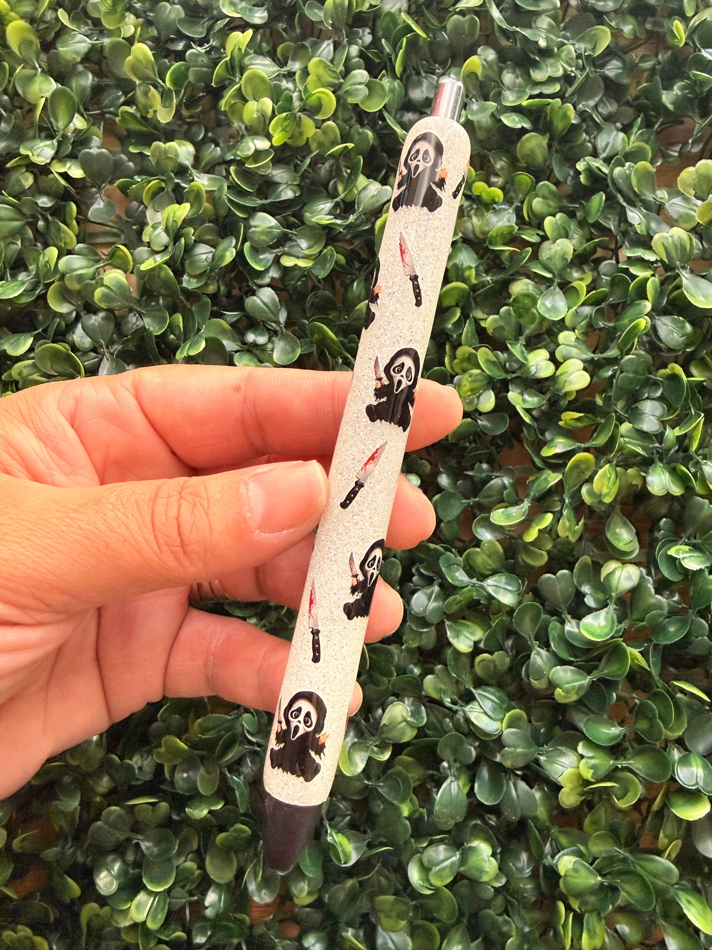 Baby Ghost Face Glitter Pen