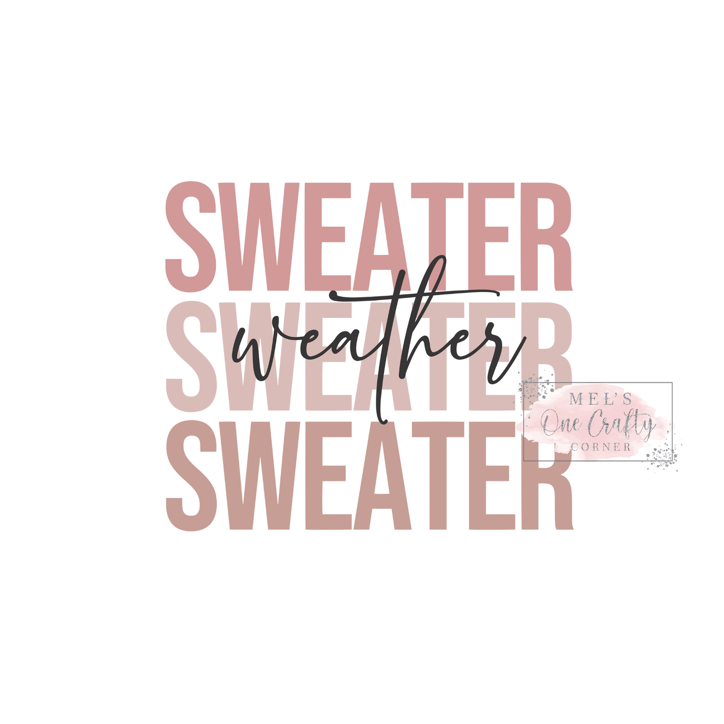 Pink Sweater Weather - DTF Transfer