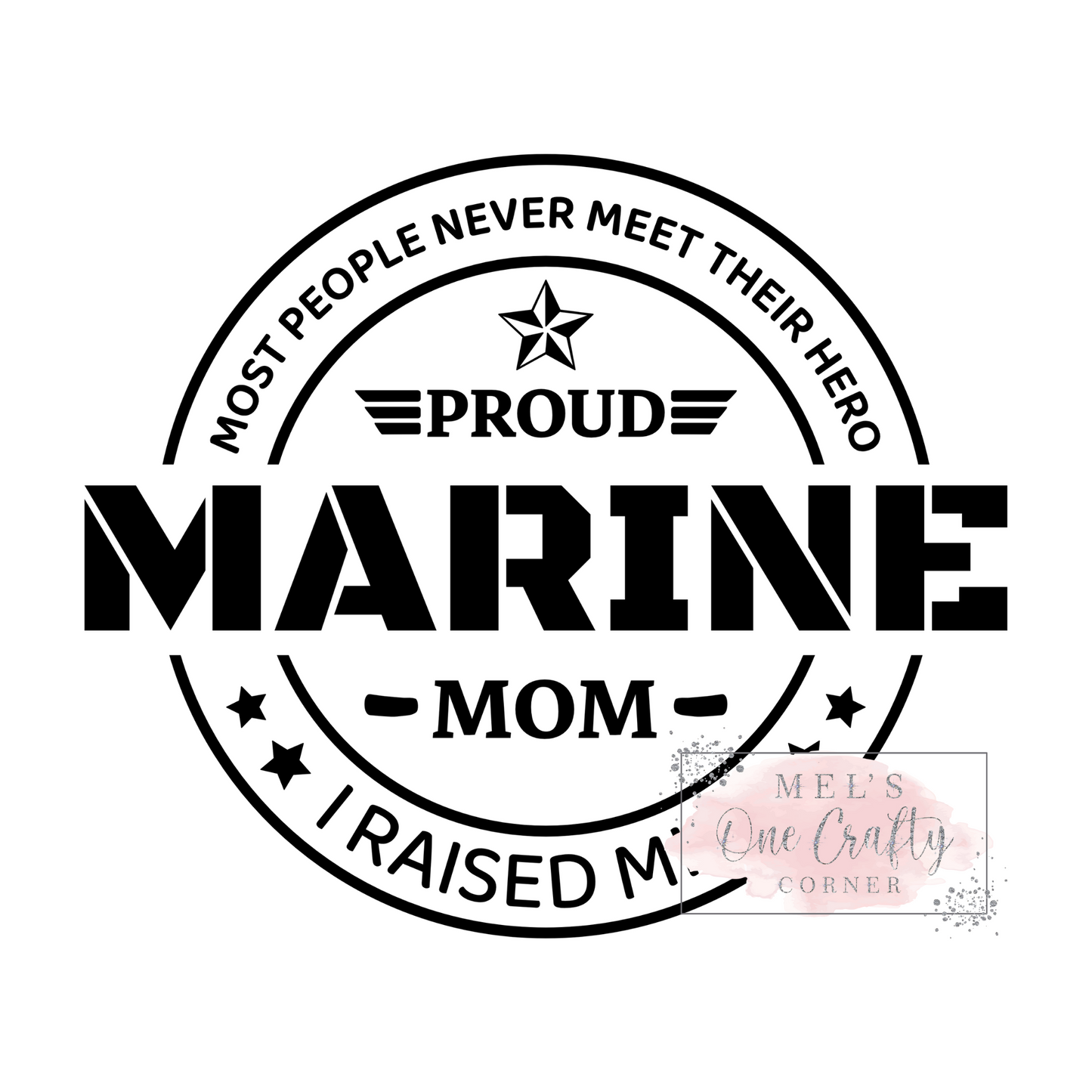Proud Marine Mom - DTF Transfer