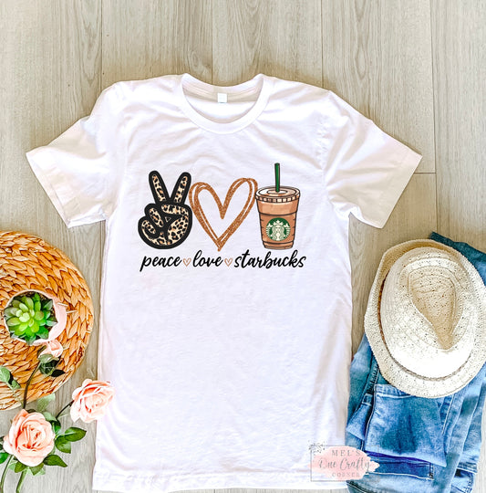 DISCOUNTED - Peace Love Coffee Shirt
