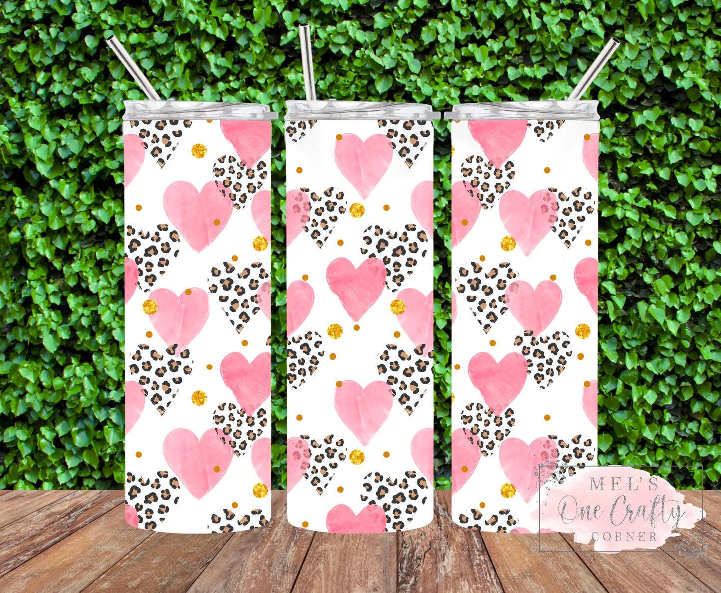 Leopard Hearts Tumbler