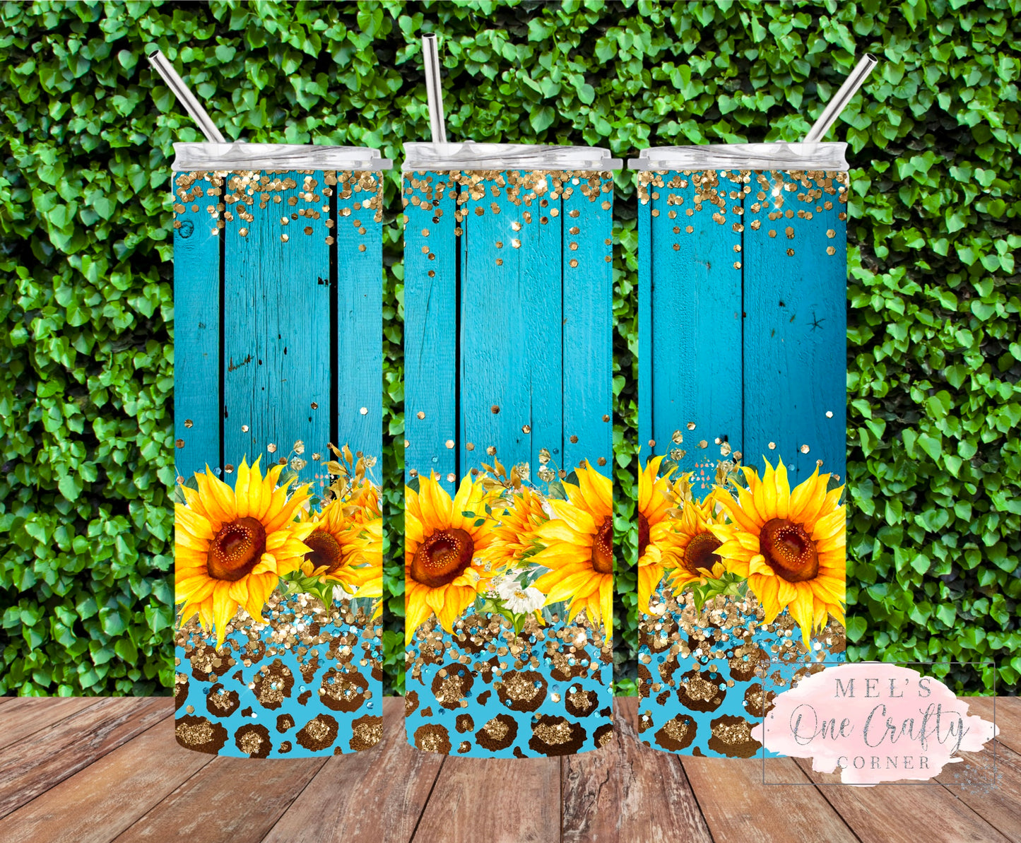 Blue Sunflower Tumbler 20 oz.