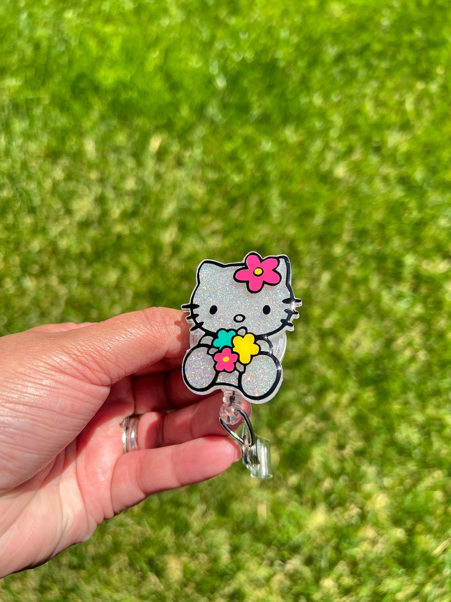 Kitty Sitting Badge Reel