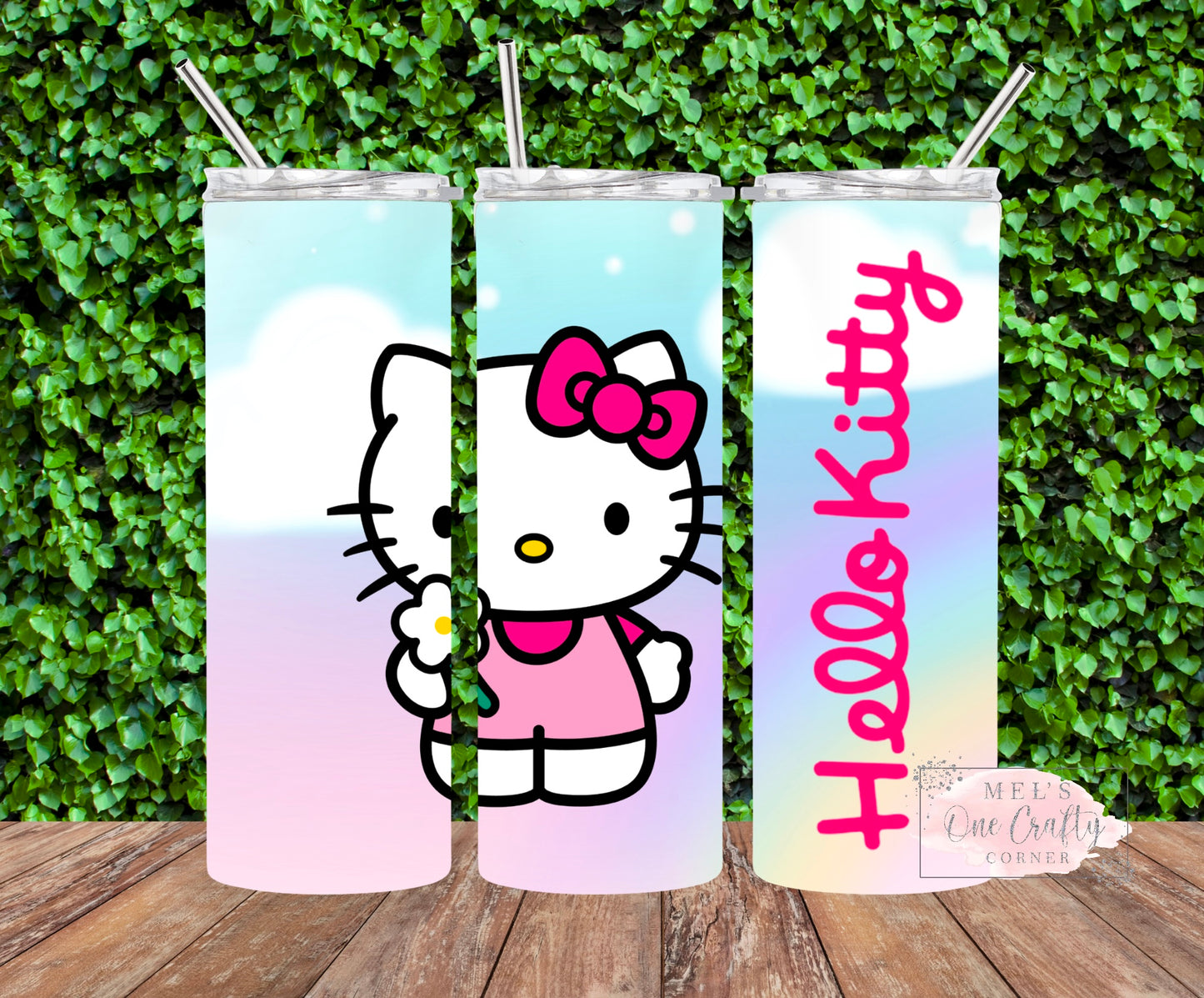 Sublimation Print Tumbler Wrap - Kitty Cloud