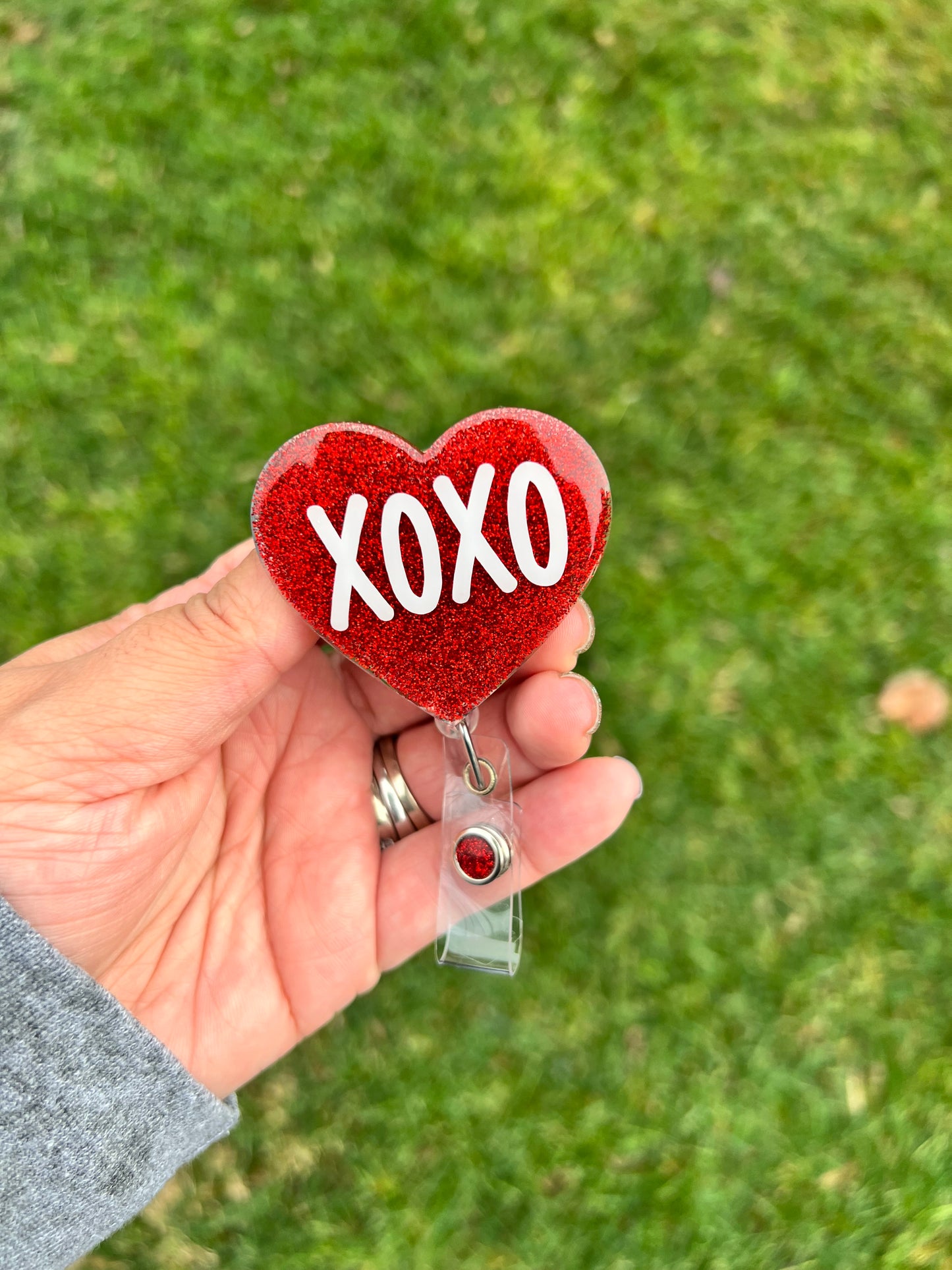 Red XOXO Badge Reel