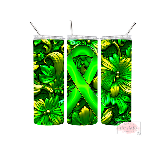 Sublimation Print Tumbler Wrap - Lymphoma Cancer Ribbon