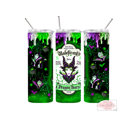 Sublimation Print Tumbler Wrap - Maleficent Drip