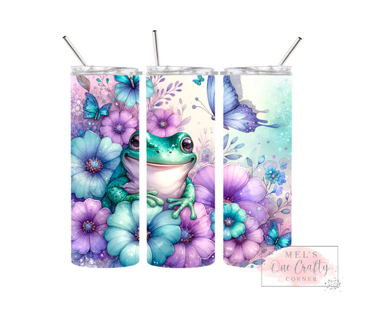 Sublimation Print Tumbler Wrap - Butterfly Frogs