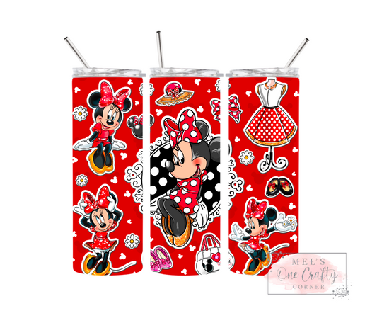 Sublimation Print Tumbler Wrap - Red Mouse