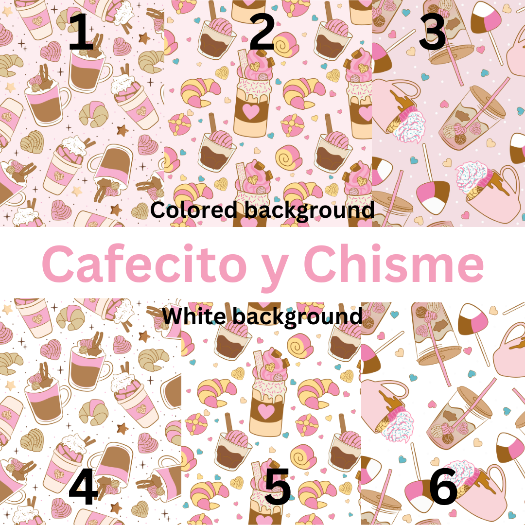 12x12 Vinyl Sheet - Cafecito y Chisme (13 designs)