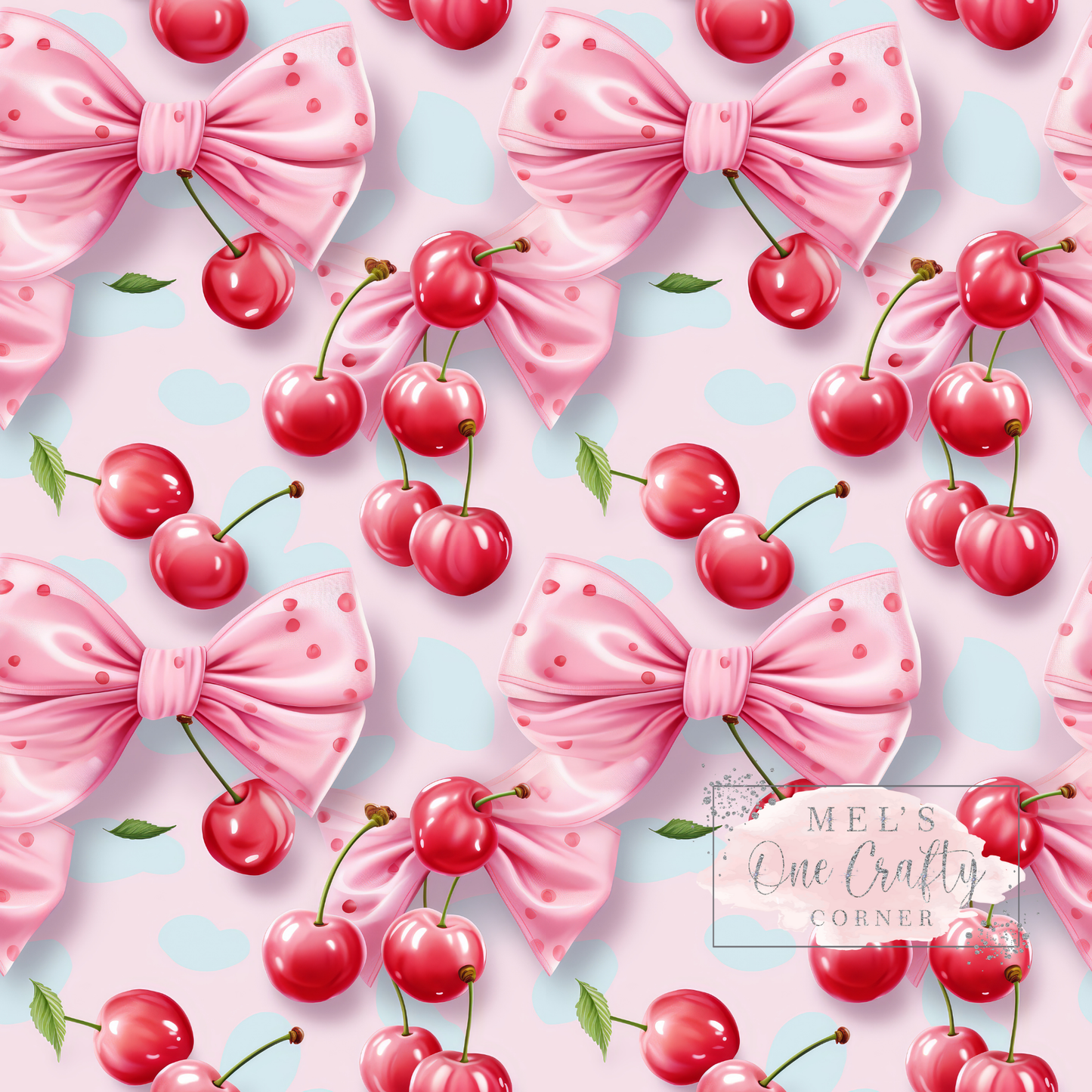 12x12 Vinyl Sheet - Coquette Cherry Bows