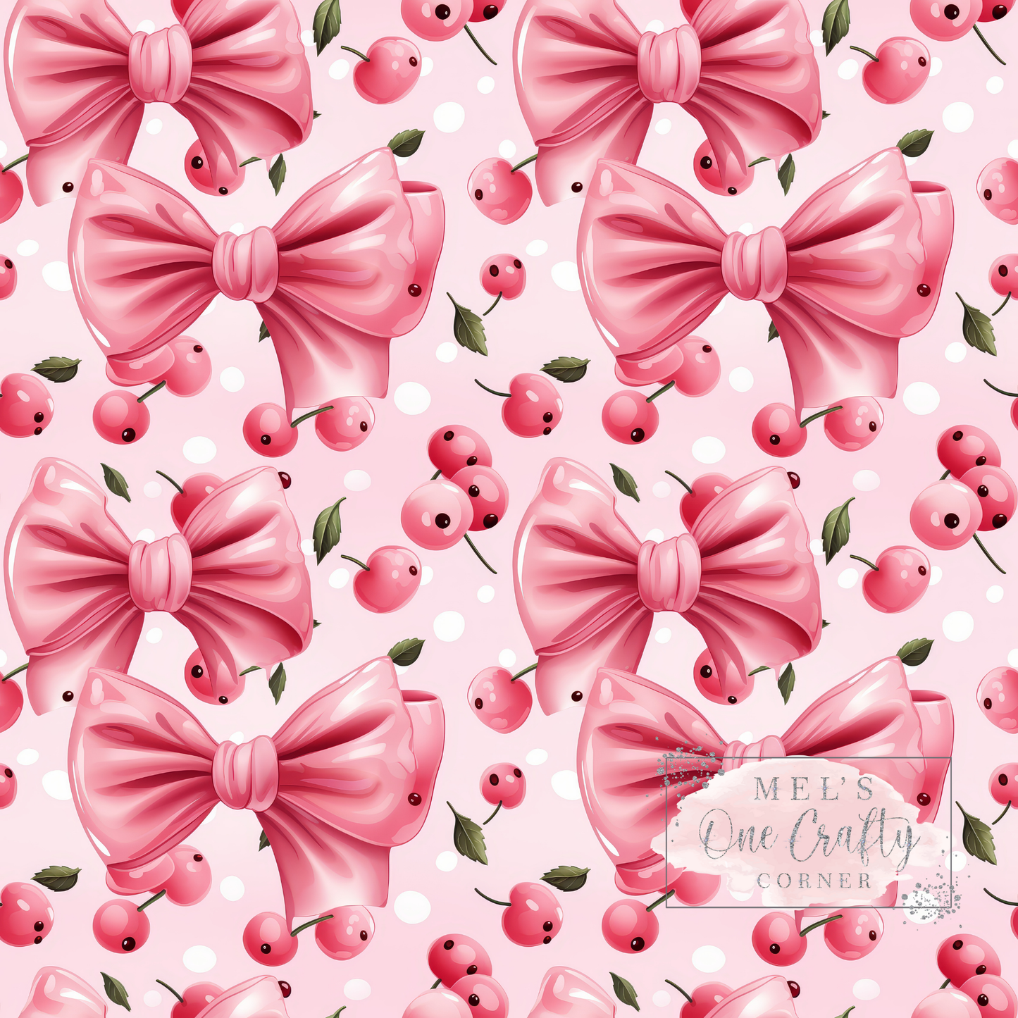 12x12 Vinyl Sheet - Coquette Cherry Bunch