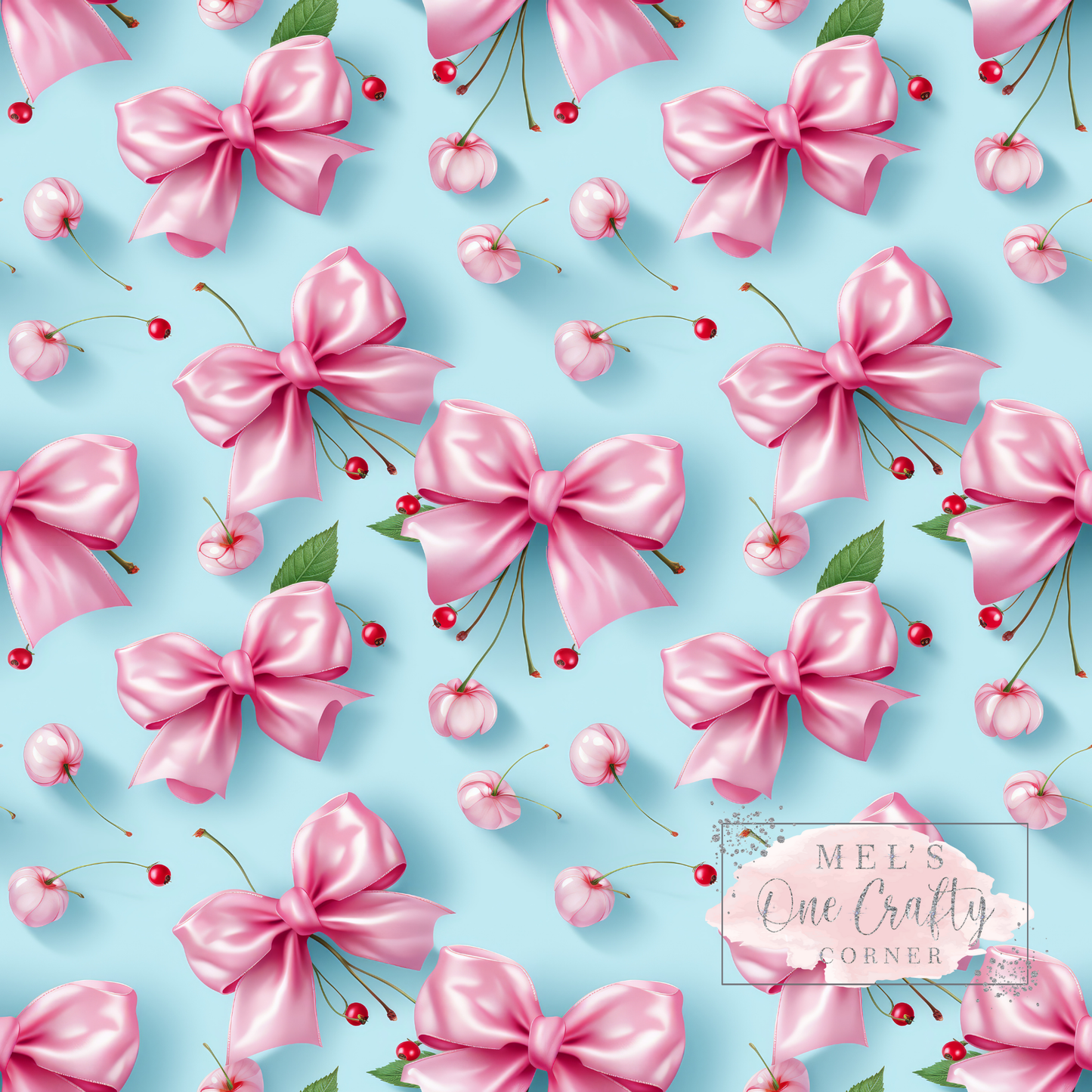 12x12 Vinyl Sheet - Cherries & Bows