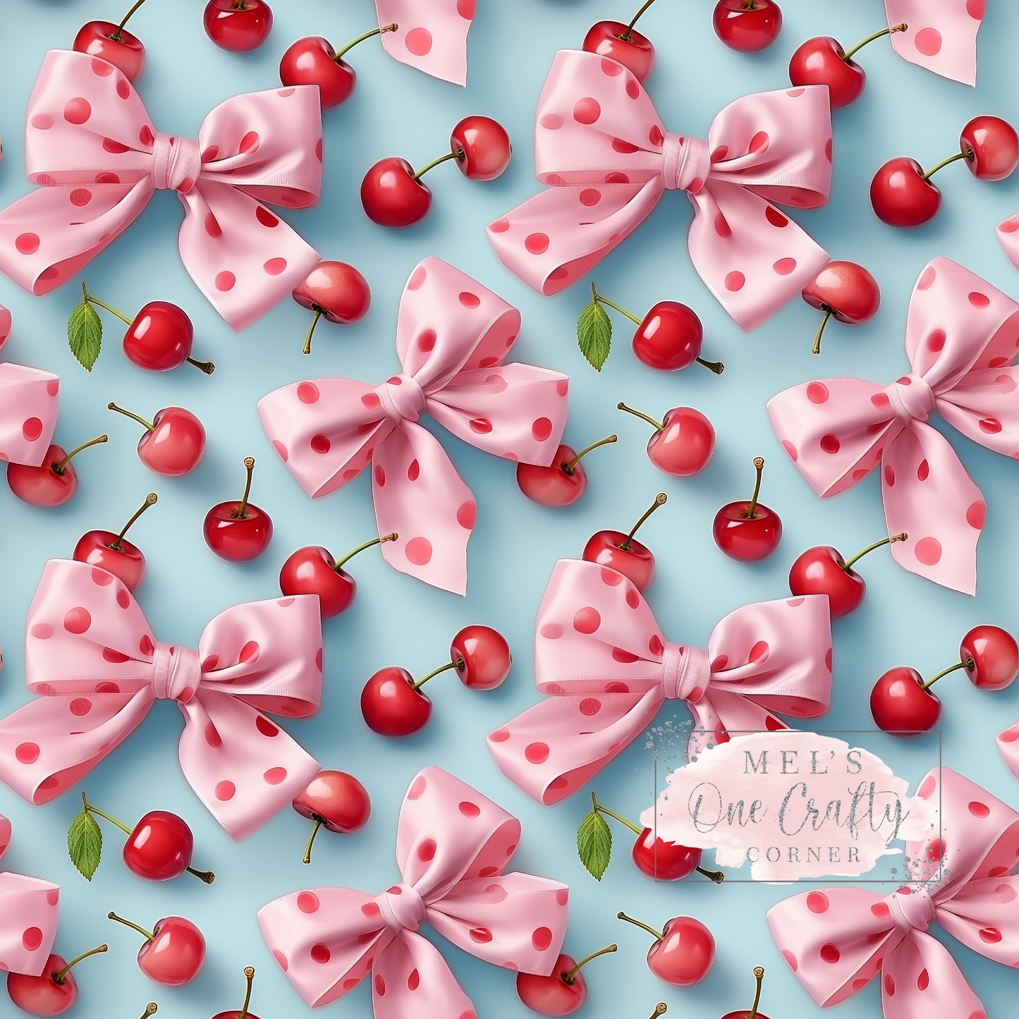 12x12 Vinyl Sheet - Polka-dot Cherry Coquettes