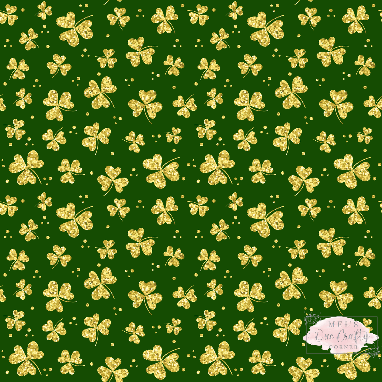 12x12 Vinyl Sheet - Shamrocks & Dots