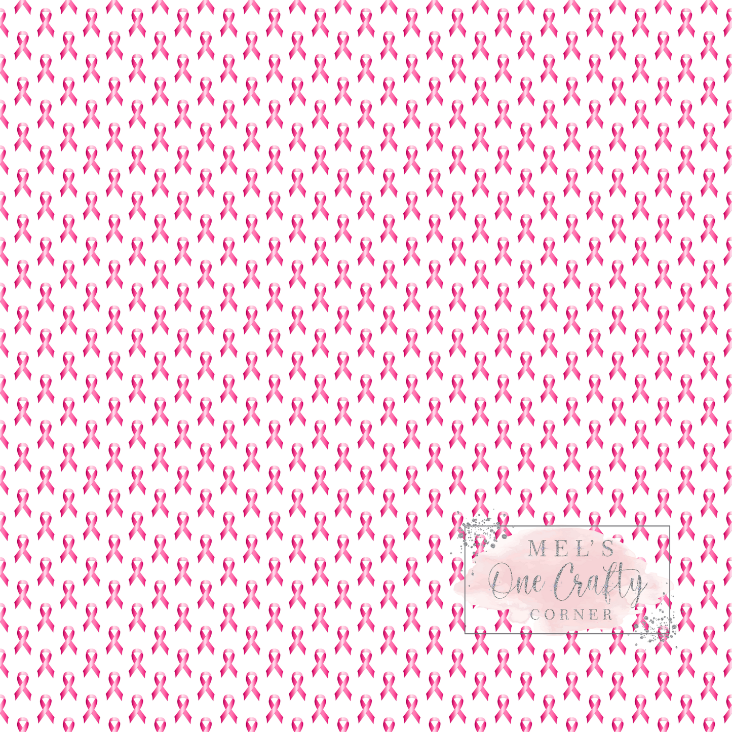 12x12 Vinyl Sheet - Breast Cancer Ribbons