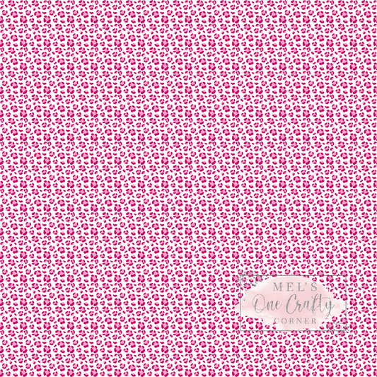 12x12 Vinyl Sheet - Pink Leopard