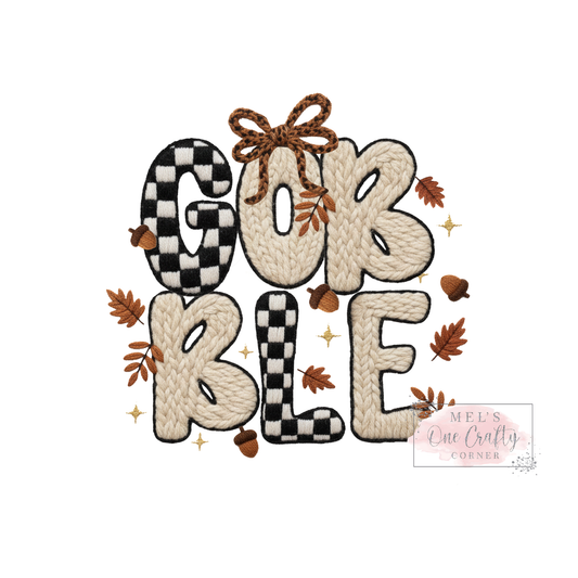 Faux Yarn Gobble - DTF Transfer