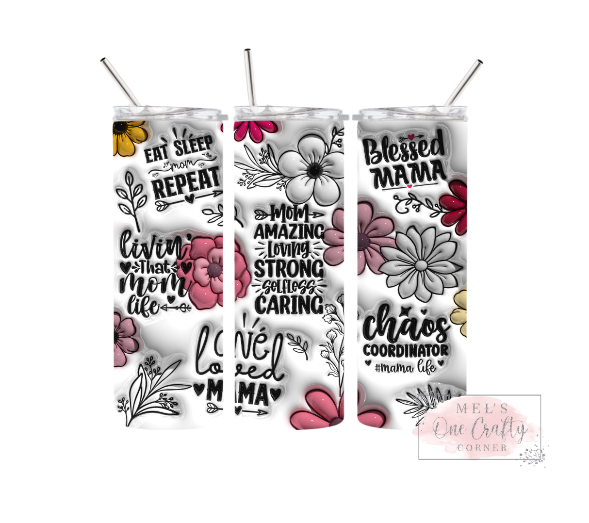 Sublimation Print Tumbler - Mama Quotes