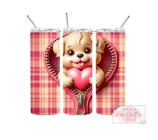 Sublimation Print Tumbler Wrap - Zipper Pup