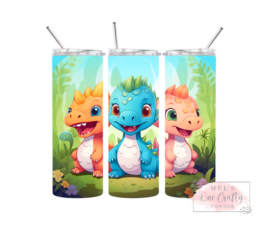 Sublimation Print Tumbler - Baby Dinos