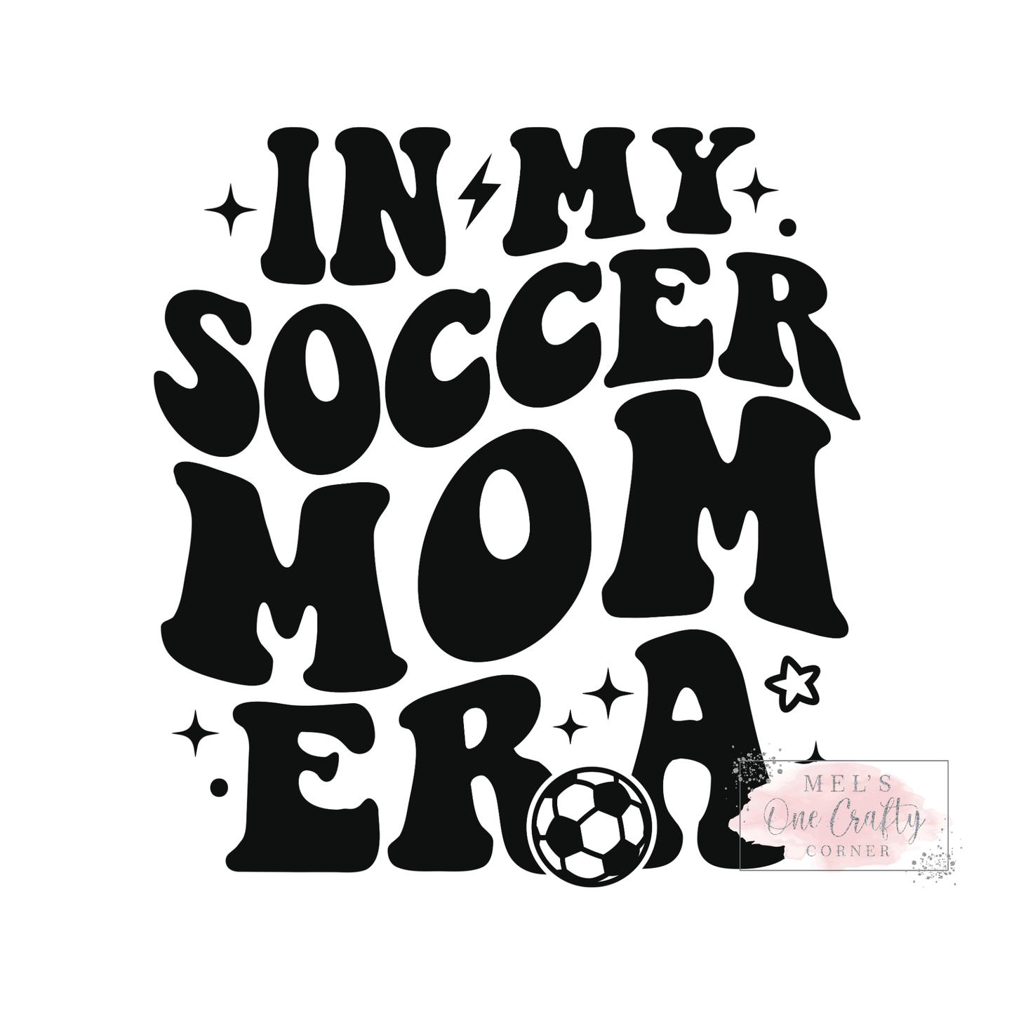 In my soccer era w/pocket (black) - DTF Transfer