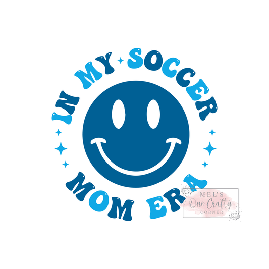 In My Soccer Mom Era Smiley (blue) - DTF Transfer