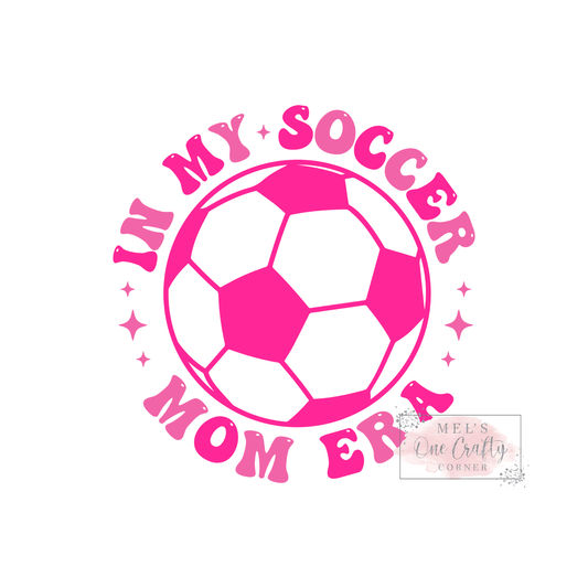 In My Soccer Mom Era Smiley (pink) - DTF Transfer