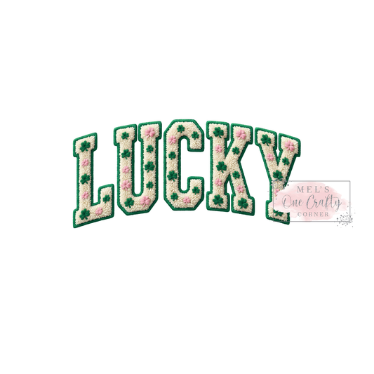 Faux Yarn Lucky - DTF Transfer