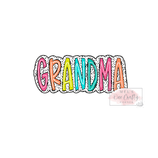 Grandma Bright Doodle - DTF Transfer